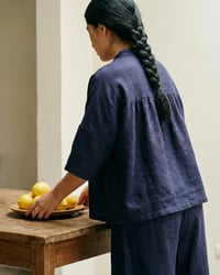 Image 2 of "HANA" Blouse - Navy