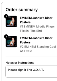 Image 12 of EMINEM Exclusive Johnie's Diner Posters