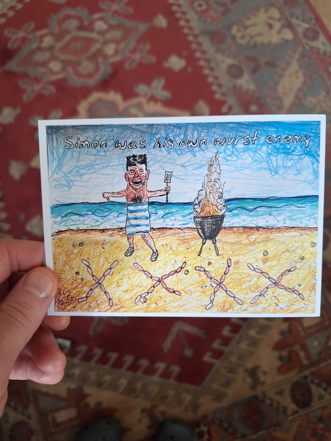 Simon Towel Post Card