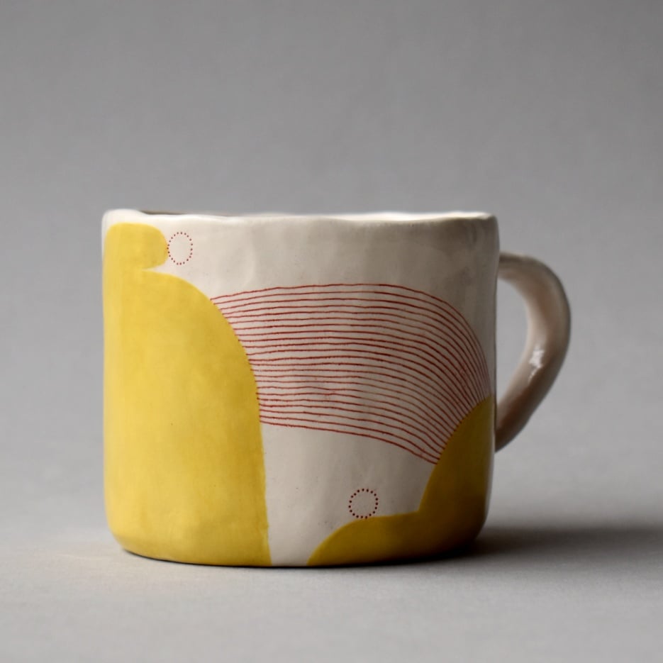 Image of Yellow Abstract Mug