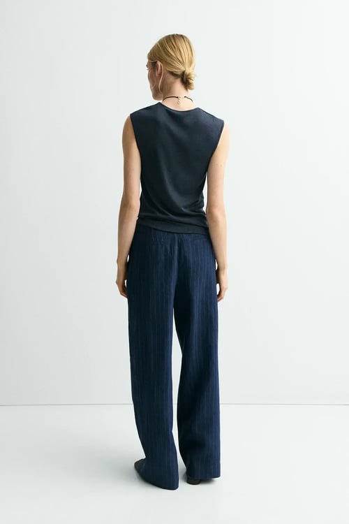 Image of 2-Pantalon Yukata Navy