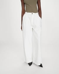 Image 1 of Pantalón Blanco Baggy Pompon