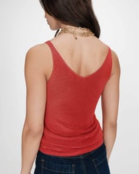 Image 4 of Top Paillette Rojo 