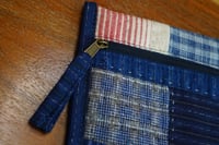 Image 3 of Patchwork Square Pouch, Small Essentials Pouch, Fabric Zipper Bag