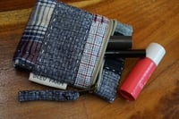 Image 4 of Patchwork Mini Pouch – Card & Keys Essentials Pouch, Mini Fabric Zipper Pouch
