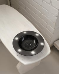 Image 3 of Flat Rimmed Bowl, Airbrushed 