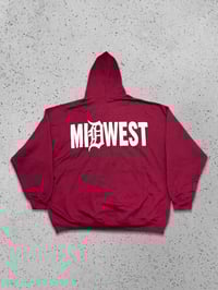 Image 2 of SALEM MIDWEST HOODIE BURGUNDY 