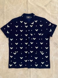 Image 2 of RRL EAGLE AND STAR EMBROIDERED INDIGO MESH SHIRT