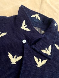 Image 6 of RRL EAGLE AND STAR EMBROIDERED INDIGO MESH SHIRT