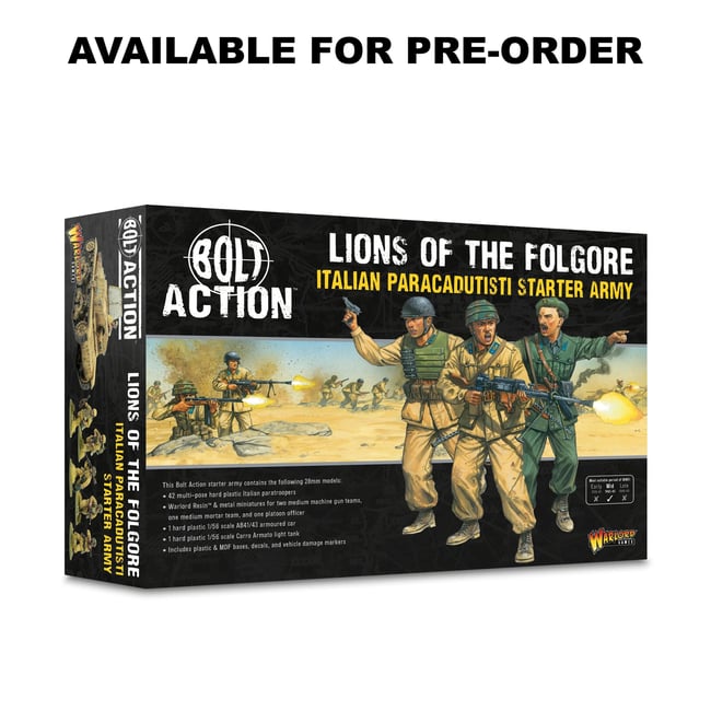 Italian Paracadutisti Starter Army - Lions of the Folgore