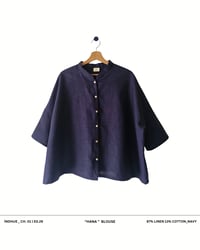 Image 3 of "HANA" Blouse - Navy