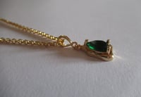 Image 3 of Meghan Markle Duchess of Sussex Inspired Water Drop Emerald Necklace