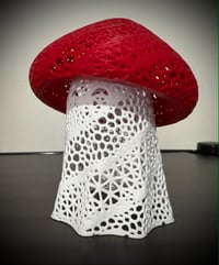 Image 2 of Ghost Mushroom Tea Light Lamp | 3D Printed Whimsy Cottagecore Light