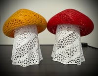 Image 8 of Ghost Mushroom Tea Light Lamp | 3D Printed Whimsy Cottagecore Light