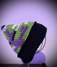 Image 6 of Slouchy Pixie Hat | Crocheted Wizard Beanie | Cottagecore Hat | Forestcore Crochet