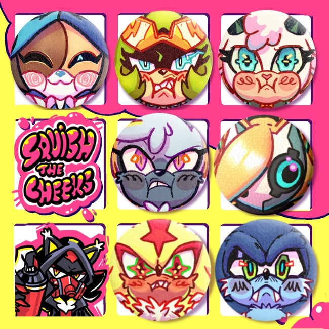 3.0 Plush & Pu leather button pins