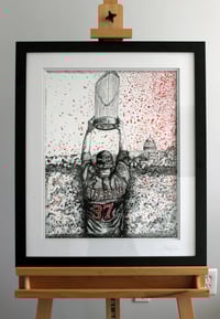 Image 2 of Washington Nationals, Stephen Strasburg with Commissioner's Trophy