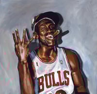 Image 1 of Michael Jordan after his 4th NBA Finals Championship
