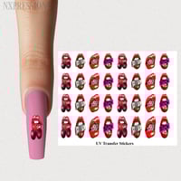 Cherry Red Lips Nail Stickers