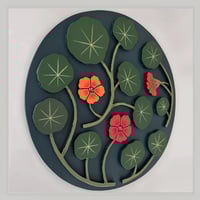 Image 1 of Nasturtium Panel Painting