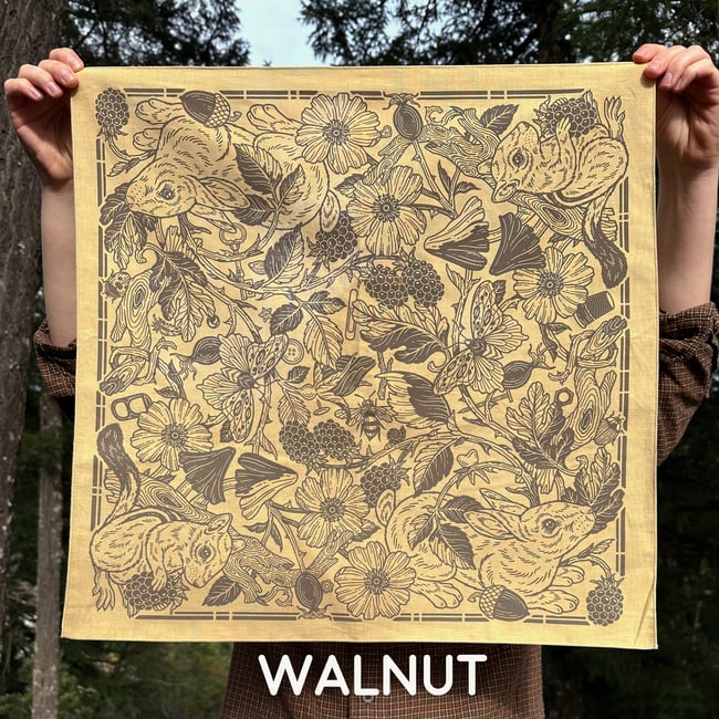 Thicket Bandana - Walnut, Blueberry, Russet