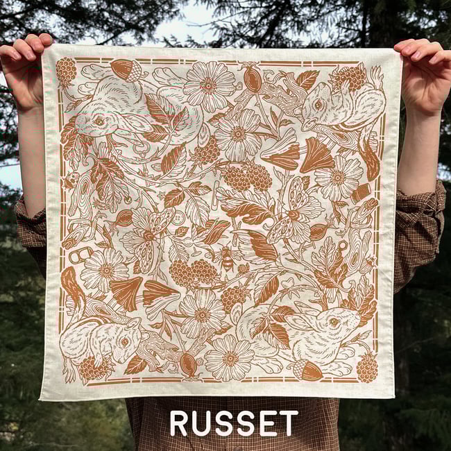 Thicket Bandana - Walnut, Blueberry, Russet