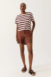 Image 3 of Camiseta Rayas Delmea Marrón 