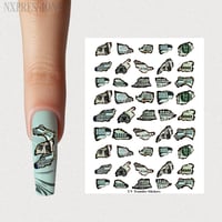Burnt Money Nail Stickers