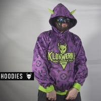 Image 1 of Purple - B.S Hoodie w/ Horns 