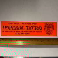Image 1 of Roy Boy Badlands family Andy Nevill and Pete Wild Imperial Tattoo vintage bumper sticker 