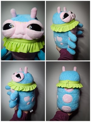 Pudgy Caterpillar Hatchling! ☆Pink☆ With Glow In The Dark Eyes!