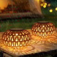 Image 1 of Solar Lanterns Outdoor Waterproof Rattan Decorative Tabletop and Hanging Lights