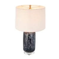 Image 3 of D16.9''xH28'' Ellis Glass Table Lamp