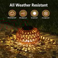 Image 4 of Solar Lanterns Outdoor Waterproof Rattan Decorative Tabletop and Hanging Lights
