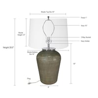 Image 5 of D18x28.5' Glass Table Lamp