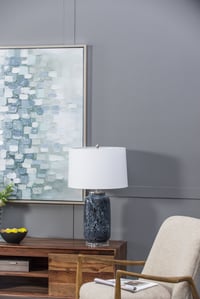 Image 12 of D16.9''xH28'' Ellis Glass Table Lamp