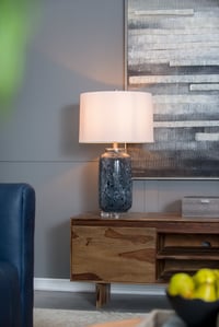 Image 14 of D16.9''xH28'' Ellis Glass Table Lamp