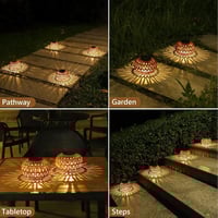 Image 5 of Solar Lanterns Outdoor Waterproof Rattan Decorative Tabletop and Hanging Lights