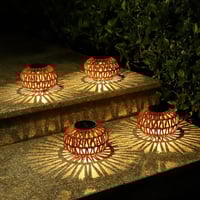 Image 8 of Solar Lanterns Outdoor Waterproof Rattan Decorative Tabletop and Hanging Lights