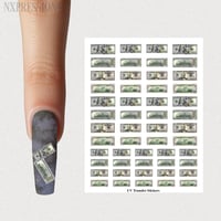 Money Bills Nail Stickers