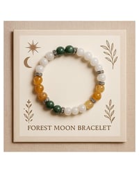 Image 1 of Forest Moon Green Agate Bracelet 