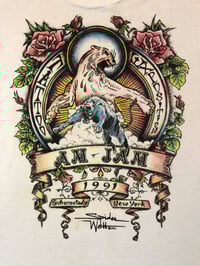 Image 1 of Vintage single stitch 1991 AM-JAM Tattoo Exposition Spider Webb T-shirt Medium