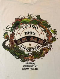 Image 1 of Vintage single stitch 1995 AM JAM Tattoo Exhibition Medium T-shirt