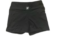 Nomyl black Ladies spandex shorts with pockets