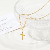 Image 1 of Golden Faith Cross Necklace