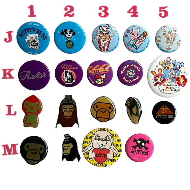 90's fashion pins