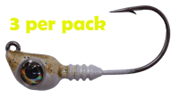 Image 1 of "Wide Eye" Jig Head (3 Pack) Shad