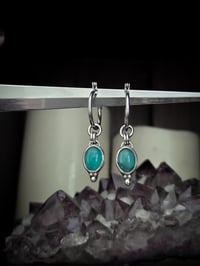 Image 1 of Blue agate earrings 