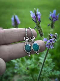 Image 2 of Blue agate earrings 