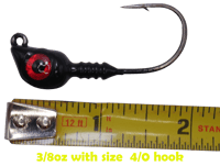 Image 7 of "Wide Eye" Jig Head (3 Pack) Blue Gill
